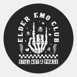 Adesivo Clube Elder Emo Ainda Não É Uma Fase Esqueleto Mão