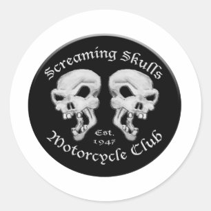 Adesivo Clube gritando da motocicleta dos crânios