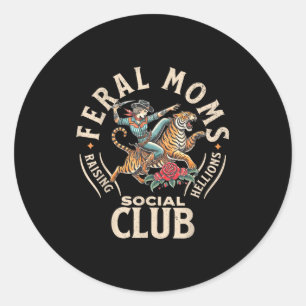 Adesivo Clube social das mães ferais verão feral vintage m
