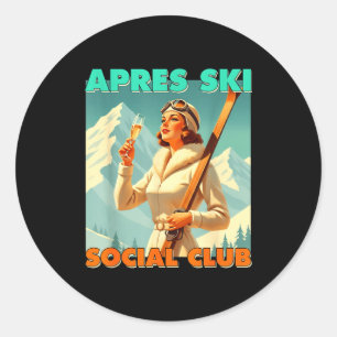 Adesivo Clube social de après-ski amante de esportes de in