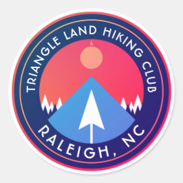 Adesivo clube triangular de caminhada norte carolina