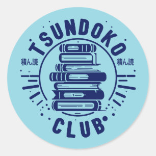 Adesivo Clube Tsundoku Amantes de Livros Bibliófilo Bookto