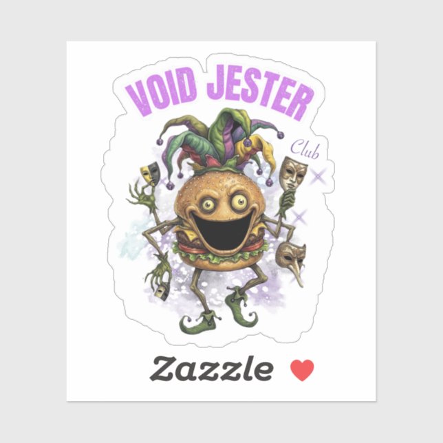 Adesivo Clube Void Jester - amigo Hambúrguer (Folha)