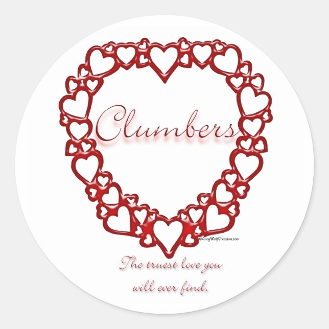 Adesivo Clumber Spaniel True Love - Sticker (Frente)