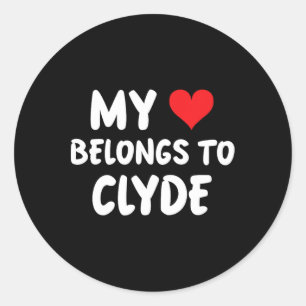 Adesivo Clyde - Meu Coração Pertence a Clyde - Amor