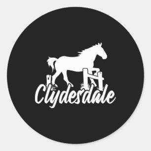Adesivo Clydesdale Draft Horse Pun Horseback