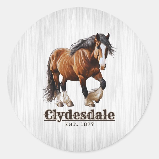 Adesivo Clydesdale Horse Stickers (Frente)
