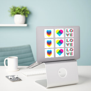 Adesivo CMYK Assorted Love Heart Stickers