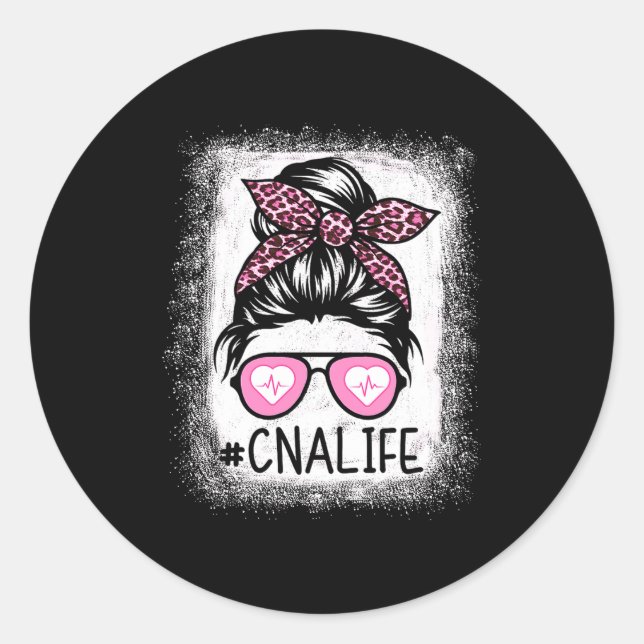 Adesivo Cna Nurse Life Bleached Shirts Nk Leopard Messy Bu (Frente)