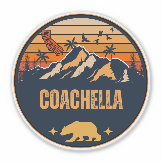 Adesivo Coachella, Califórnia (Frente)