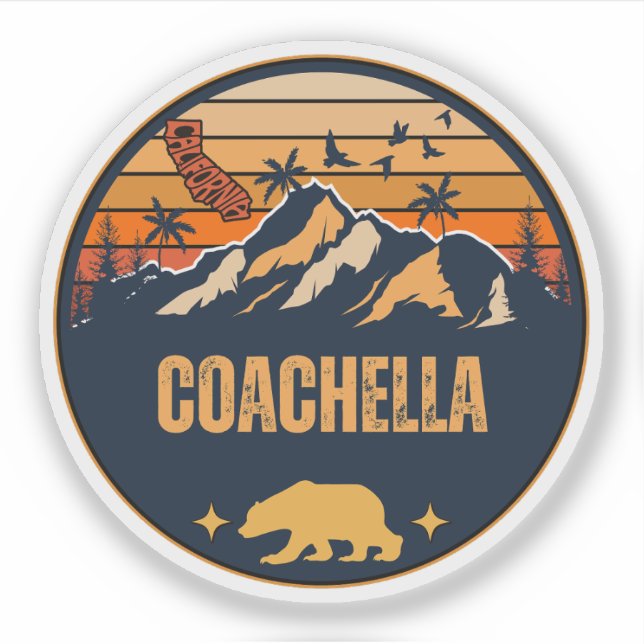 Adesivo Coachella, Califórnia (Frente)
