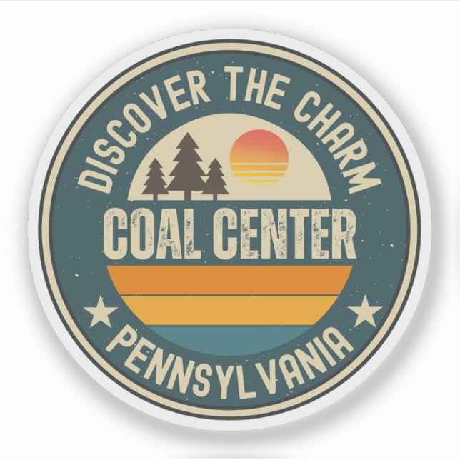 Adesivo Coal Center, Pennsylvania (Frente)