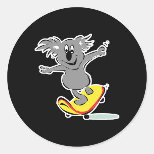 Adesivo coala engraçado de skate
