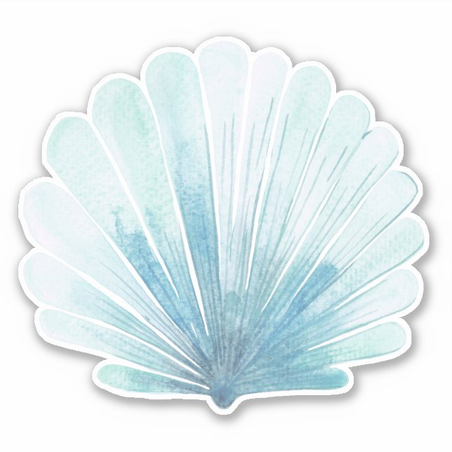 Adesivo Coastal Aqua Scallop Seashell (Frente)