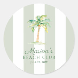Adesivo Coastal Green Cabana Stripes Palm Beach Club