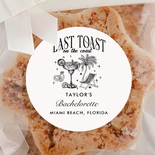 Adesivo Coasteira Bachelorette Modern Cocktail Party Black