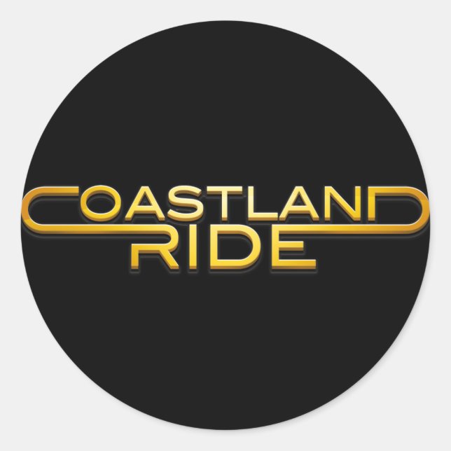 Adesivo Coastland Ride - name logo (Frente)