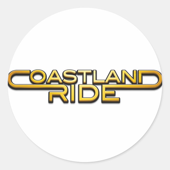 Adesivo Coastland Ride - name logo (Frente)