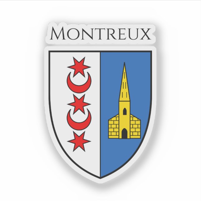 Adesivo Coat of arms of Montreux, Switzerland (Frente)