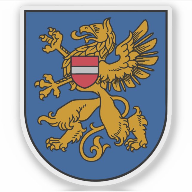 Adesivo Coat of arms of the city of Rēzekne, Latvia (Frente)