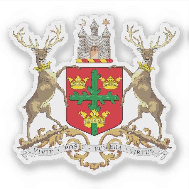 Adesivo Coats of arms of the city of Nottingham, England (Frente)