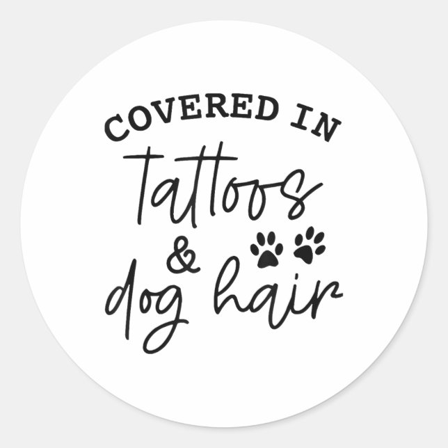 Adesivo Coberta Em Tatuagens E Cabelo Cachorro _1 (Frente)