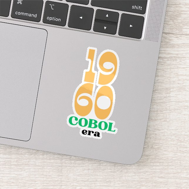 Adesivo Cobol 1960 Era The Birth of Legacy Code Sticker (Detalhe)