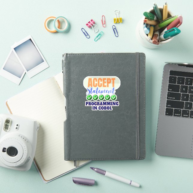Adesivo Cobol Programação Com Declaração Accept Sticker (Capa para iPad)