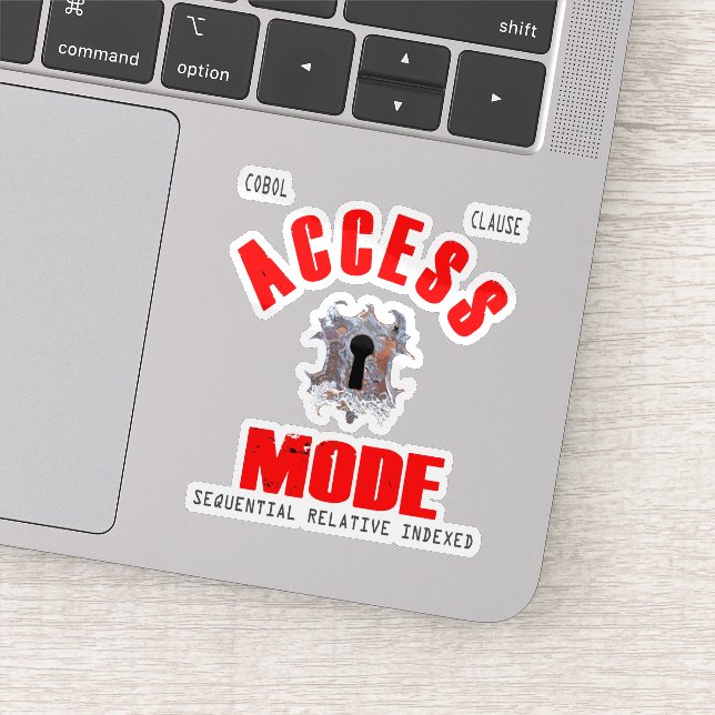Adesivo Cobol Programming Access Mode Sticker (Detalhe)