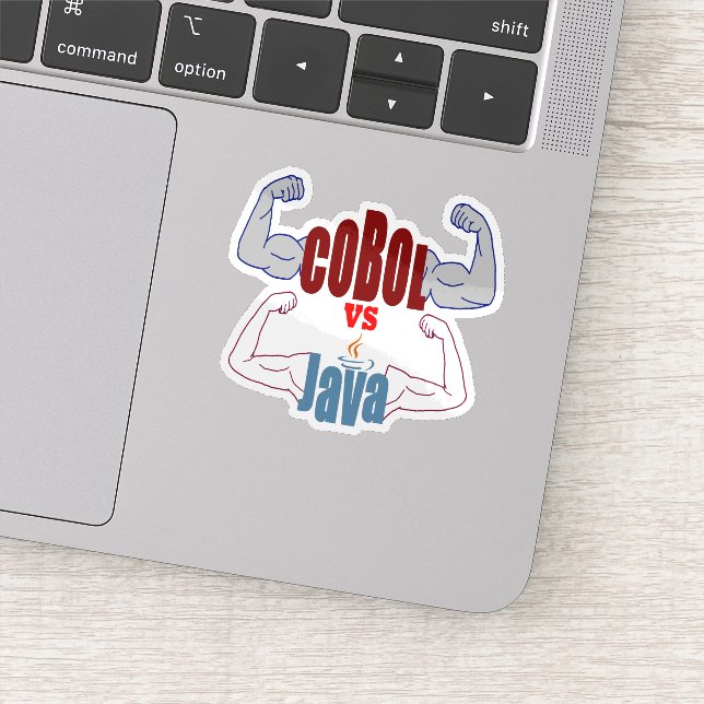 Adesivo Cobol vs Java Linguagens de Programação Confronto  (Detalhe)