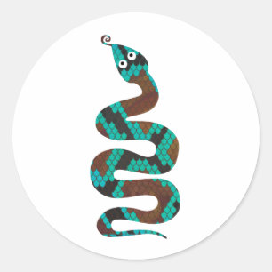 Adesivo Cobra Brown e Teal Impressão Silhouette