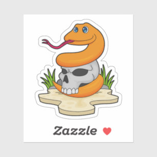 Adesivo Cobra com crânio