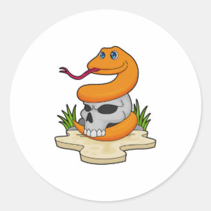 Adesivo Cobra com crânio