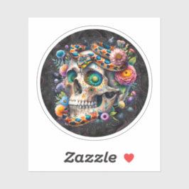 Adesivo Cobra com Vinheta Redonda Floral Crônica