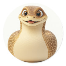 Cobra de Cartoon de Sorriso Bonito
