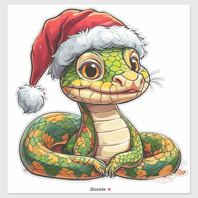 Adesivo Cobra de Desenho Adorável (Folha)