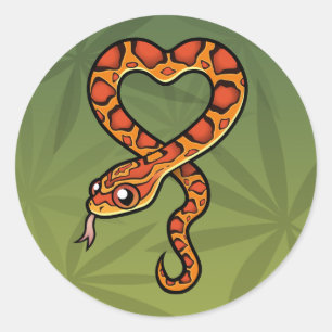 Adesivo Cobra de Desenho Animado