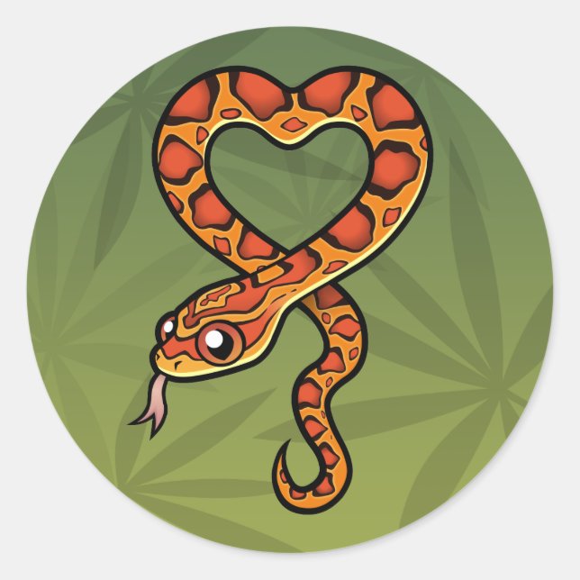 Adesivo Cobra de Desenho Animado (Frente)