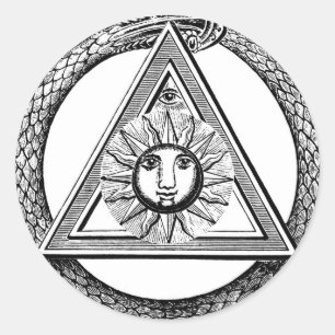 Adesivo Cobra do Freemason do triângulo