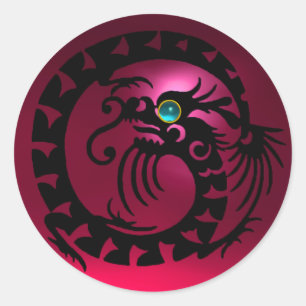 Adesivo COBRA DRAGON,preto,rubi rosa vermelho,azul aquamar
