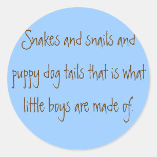 Adesivo Cobras e caudas dos caracóis e do cão de filhote