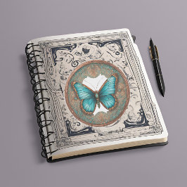 Adesivo Cobre e Borboleta Turquesa