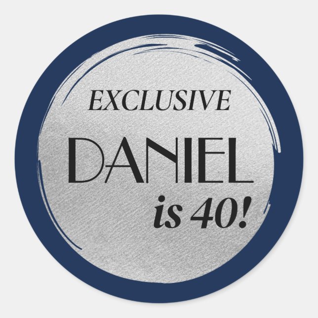 Adesivo Cobrir Azul Silver da Revista de Aniversário Moder (Frente)