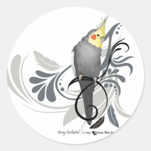 Adesivo Cockatiel cinzento