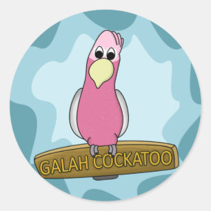 Adesivo Cockatoo de Galah dos desenhos animados