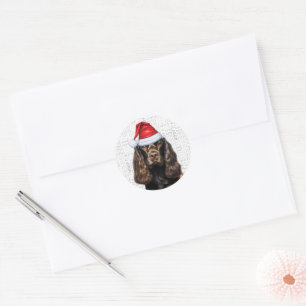 Adesivo Cocker Spaniel Chocolate Cachorro em Arte Woof Nat