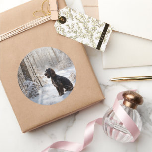 Adesivo Cocker Spaniel Deixe-o nevar no Natal