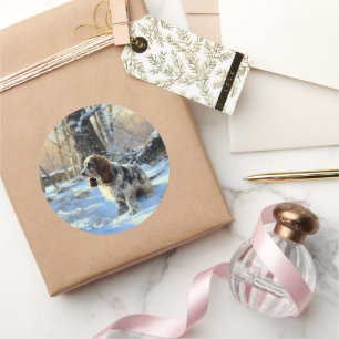 Adesivo Cocker Spaniel Deixe-o nevar no Natal