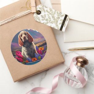 Adesivo Cocker Spaniel em uma Pagaia: Uma Aventura Cênica
