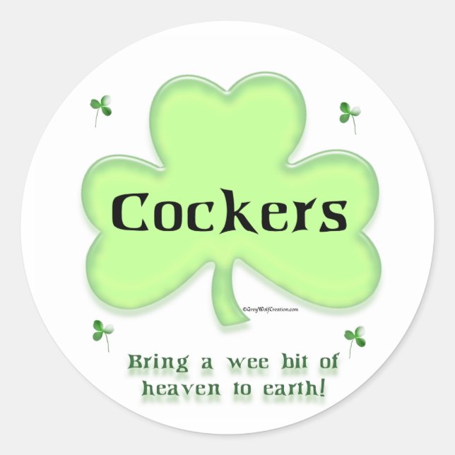 Adesivo Cocker Spaniel Heaven; Ruas. O dia de Patrick Cock (Frente)